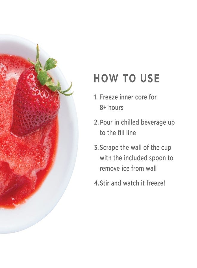 ZOKU Jumbo Slush and Shake Maker, Compact Make and Serve Cup with Freezer Core Creates Single-Serving Smoothies, Slushies and Milkshakes in Minutes, BPA-Free, Red - Image 3